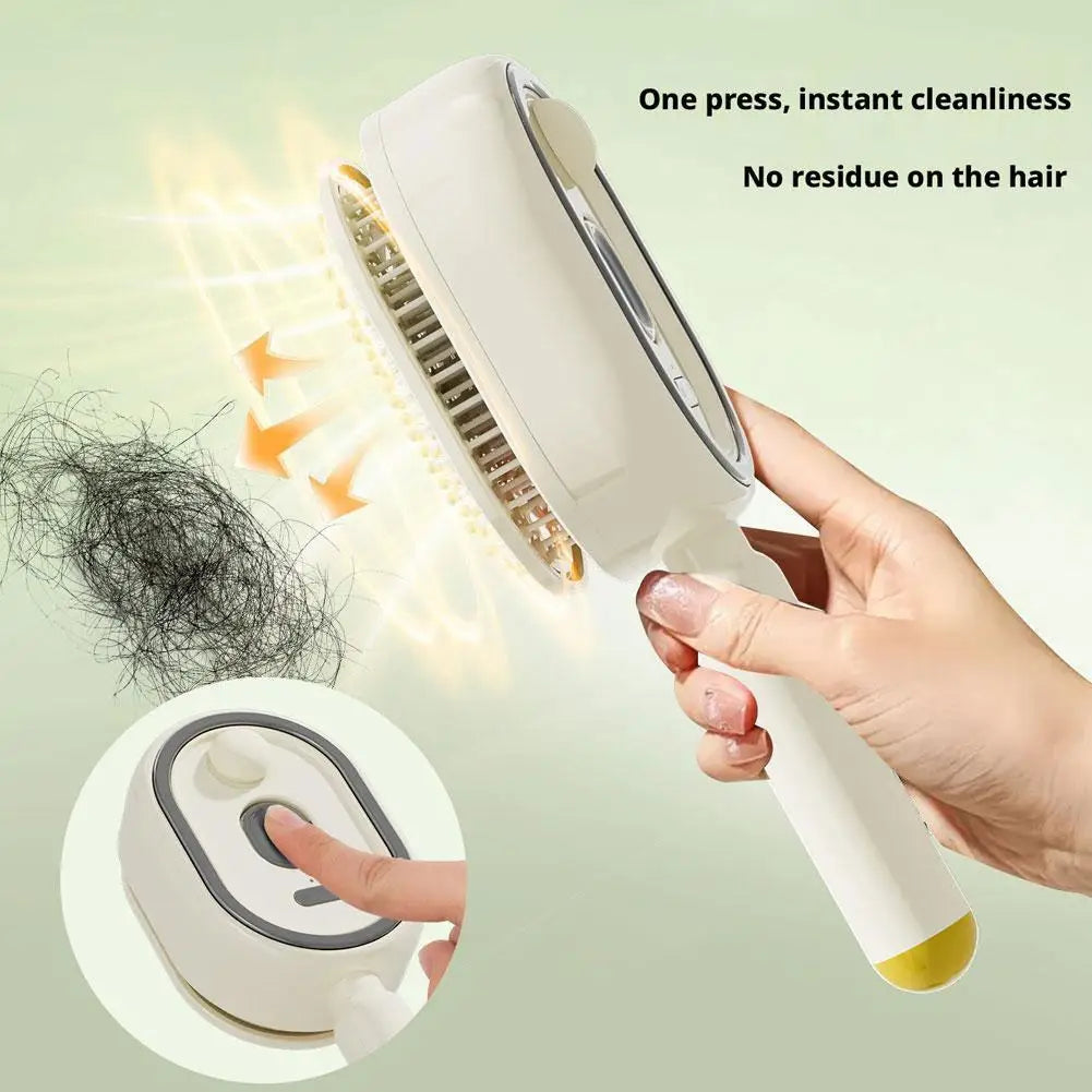 Electric Spray Air Cushions Massage Comb 3 in 1 Self Cleaning Steam Essential Oil Brush Rechargeable Spray Scalp Massager Combs